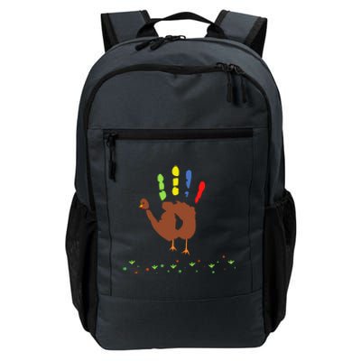 Cutest Turkey Handprint Thanksgiving Daily Commute Backpack