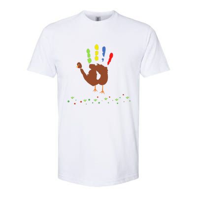 Cutest Turkey Handprint Thanksgiving Softstyle CVC T-Shirt