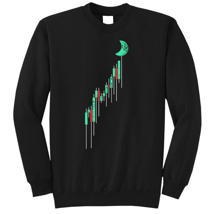 Crypto Trading Hodl Vintage Stock Chart To The Moon Sweatshirt