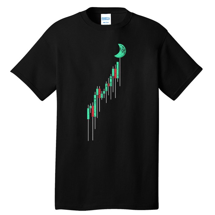 Crypto Trading Hodl Vintage Stock Chart To The Moon Tall T-Shirt