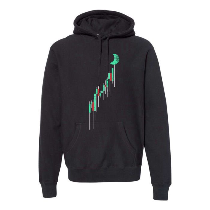 Crypto Trading Hodl Vintage Stock Chart To The Moon Premium Hoodie