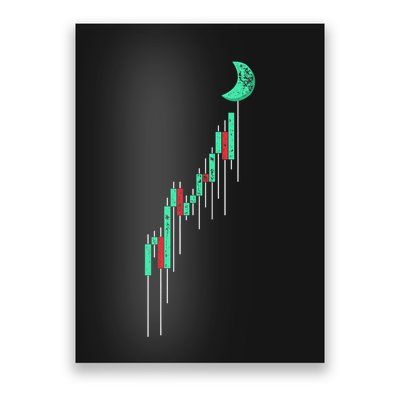 Crypto Trading Hodl Vintage Stock Chart To The Moon Poster