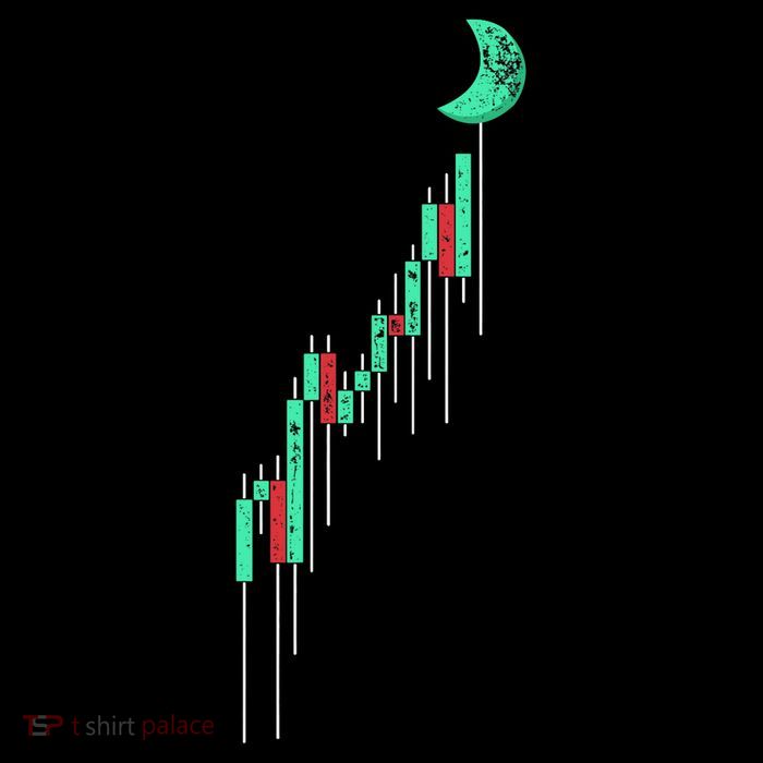 Crypto Trading Hodl Vintage Stock Chart To The Moon Poster