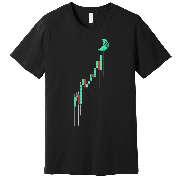 Crypto Trading Hodl Vintage Stock Chart To The Moon Premium T-Shirt