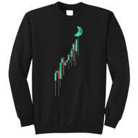 Crypto Trading Hodl Vintage Stock Chart To The Moon Tall Sweatshirt