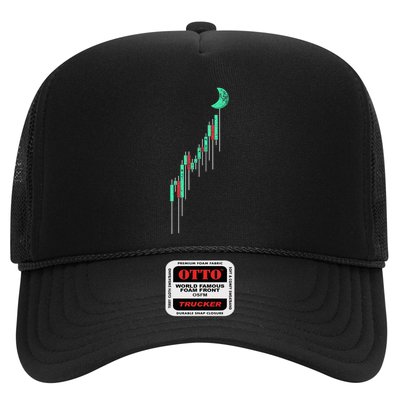 Crypto Trading Hodl Vintage Stock Chart To The Moon Trucker Hat