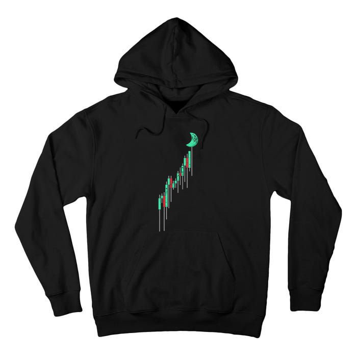 Crypto Trading Hodl Vintage Stock Chart To The Moon Tall Hoodie