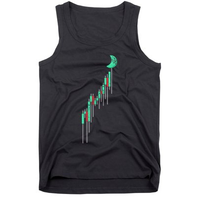 Crypto Trading Hodl Vintage Stock Chart To The Moon Tank Top