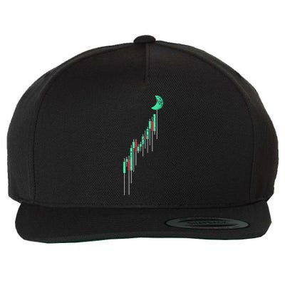 Crypto Trading Hodl Vintage Stock Chart To The Moon Wool Snapback Cap