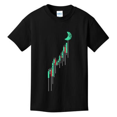 Crypto Trading Hodl Vintage Stock Chart To The Moon Kids T-Shirt