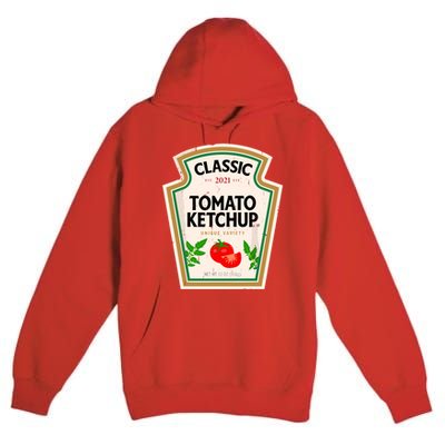 Classic Tomato Halloween Costume Diy Condiments Halloween Premium Pullover Hoodie
