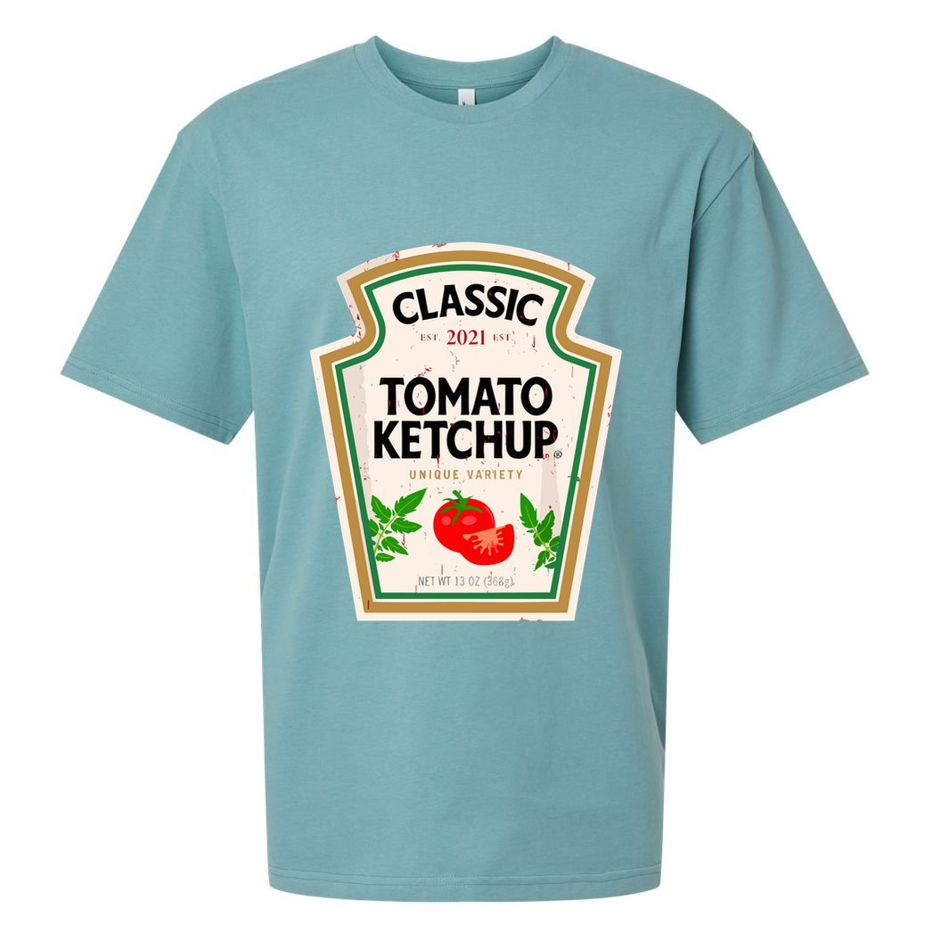 Classic Tomato Halloween Costume Diy Condiments Halloween Sueded Cloud Jersey T-Shirt