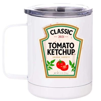 Classic Tomato Halloween Costume Diy Condiments Halloween 12 oz Stainless Steel Tumbler Cup