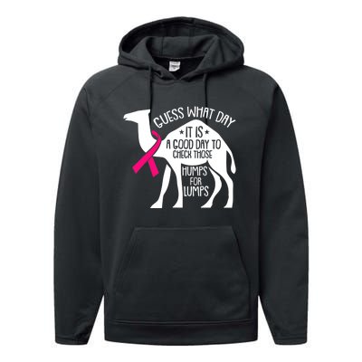 Check Those Humps Lumps Breast Cancer Awareness Warrior Performance Fleece Hoodie