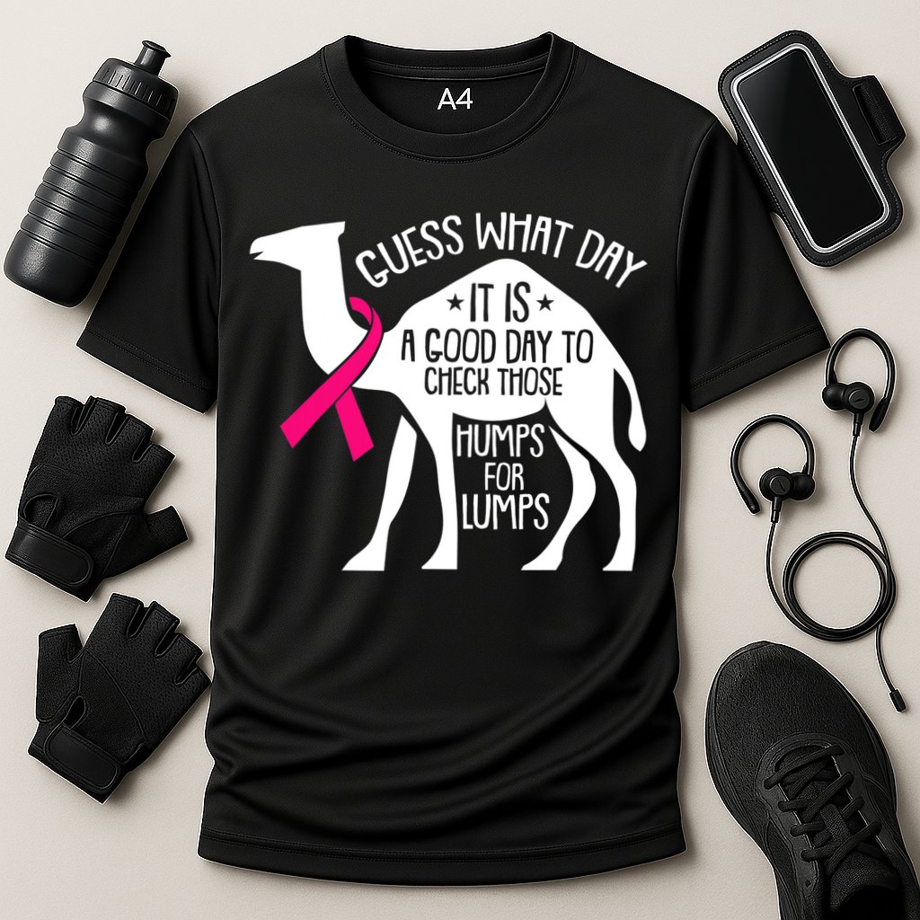 Check Those Humps Lumps Breast Cancer Awareness Warrior Cooling Performance Crew T-Shirt