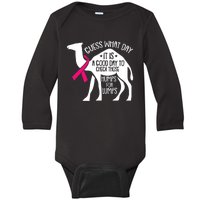 Check Those Humps Lumps Breast Cancer Awareness Warrior Baby Long Sleeve Bodysuit