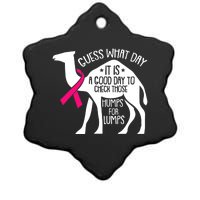 Check Those Humps Lumps Breast Cancer Awareness Warrior Ceramic Star Ornament