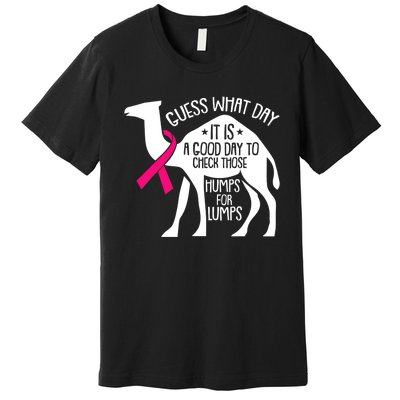 Check Those Humps Lumps Breast Cancer Awareness Warrior Premium T-Shirt