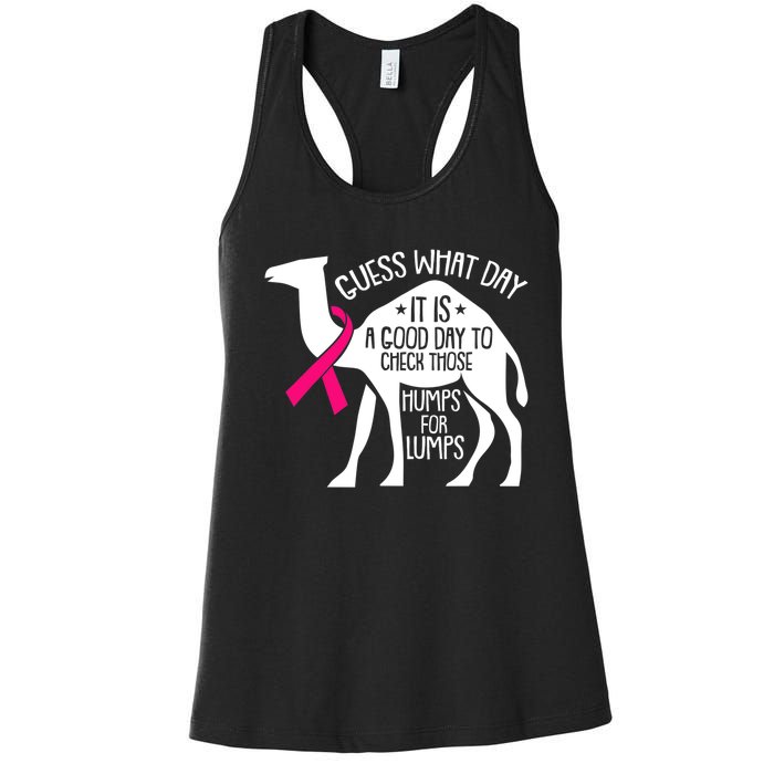 Check Those Humps Lumps Breast Cancer Awareness Warrior Women's Racerback Tank