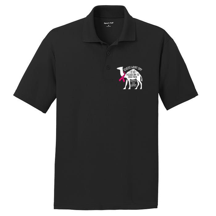 Check Those Humps Lumps Breast Cancer Awareness Warrior PosiCharge RacerMesh Polo