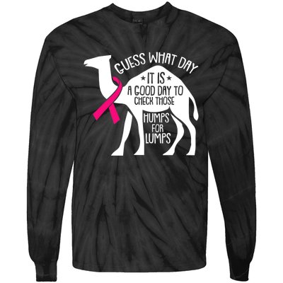 Check Those Humps Lumps Breast Cancer Awareness Warrior Tie-Dye Long Sleeve Shirt