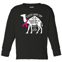 Check Those Humps Lumps Breast Cancer Awareness Warrior Toddler Long Sleeve Shirt