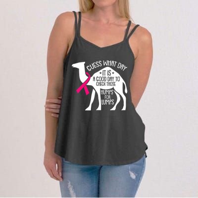 Check Those Humps Lumps Breast Cancer Awareness Warrior Women's Strappy Tank