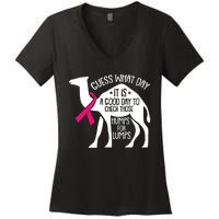 Check Those Humps Lumps Breast Cancer Awareness Warrior Women's V-Neck T-Shirt