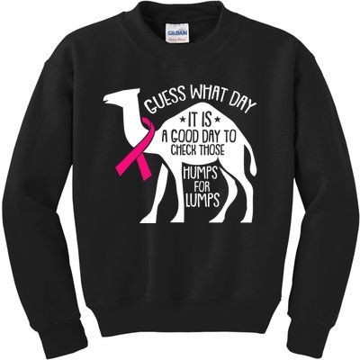 Check Those Humps Lumps Breast Cancer Awareness Warrior Kids Sweatshirt