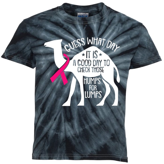 Check Those Humps Lumps Breast Cancer Awareness Warrior Kids Tie-Dye T-Shirt