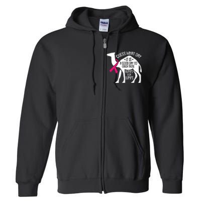 Check Those Humps Lumps Breast Cancer Awareness Warrior Full Zip Hoodie