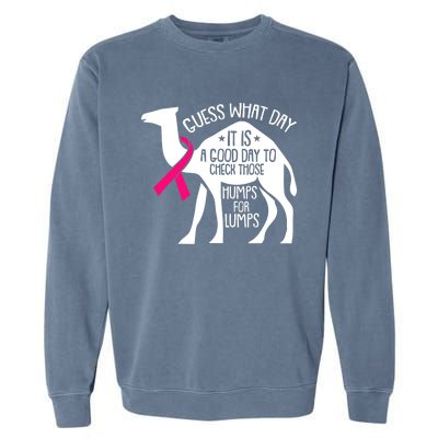 Check Those Humps Lumps Breast Cancer Awareness Warrior Garment-Dyed Sweatshirt