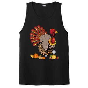 Cute Turkey Hockey Player Turkey's Day Happy Thanksgiving Gift PosiCharge Competitor Tank