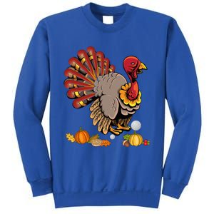 Cute Turkey Hockey Player Turkey's Day Happy Thanksgiving Gift Sweatshirt