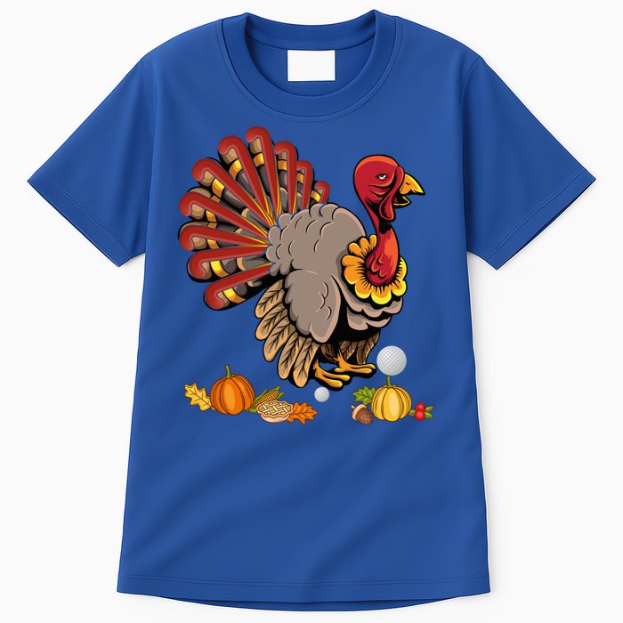 Cute Turkey Hockey Player Turkey's Day Happy Thanksgiving Gift Tall T-Shirt