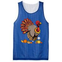 Cute Turkey Hockey Player Turkey's Day Happy Thanksgiving Gift Mesh Reversible Basketball Jersey Tank