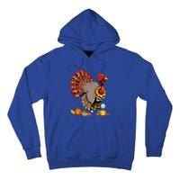 Cute Turkey Hockey Player Turkey's Day Happy Thanksgiving Gift Tall Hoodie