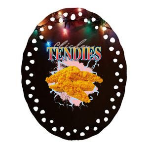 Chicken Tendies Heavy Metal World Hardcore Music Ceramic Oval Ornament