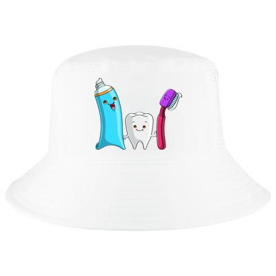 Cute Tooth Holding Toothbrush And Toot Paste Cool Comfort Performance Bucket Hat