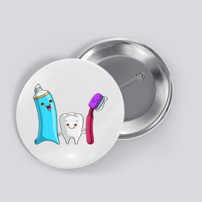 Cute Tooth Holding Toothbrush And Toot Paste Button