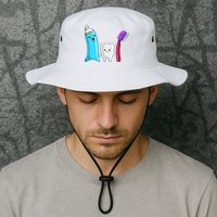 Cute Tooth Holding Toothbrush And Toot Paste Bucket Hat