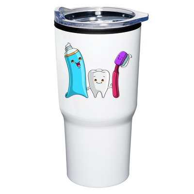Cute Tooth Holding Toothbrush And Toot Paste Tumbler