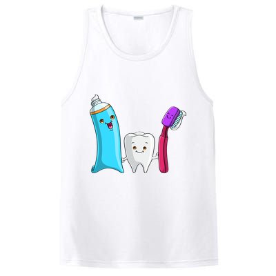 Cute Tooth Holding Toothbrush And Toot Paste PosiCharge Competitor Tank
