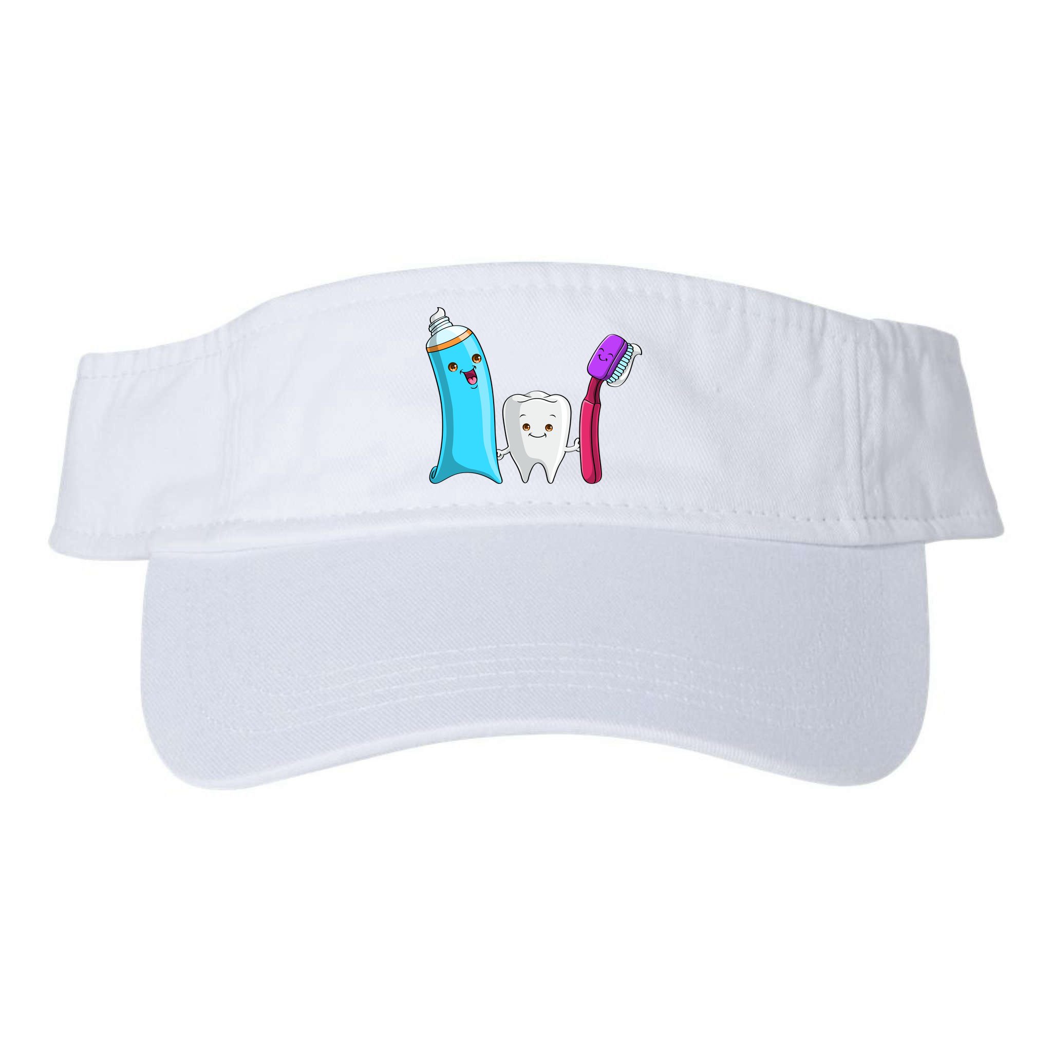 Cute Tooth Holding Toothbrush And Toot Paste Visor