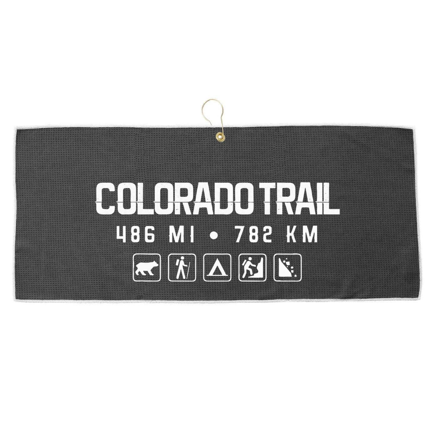 Colorado Trail Hiking Large Microfiber Waffle Golf Towel