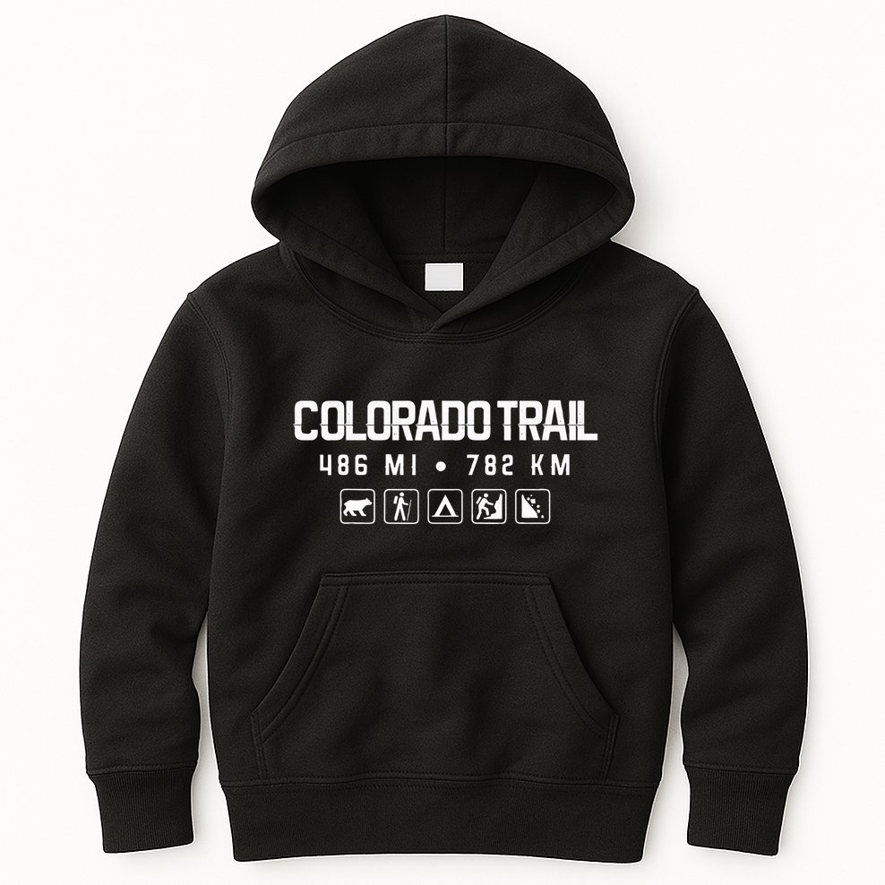 Colorado Trail Hiking Kids Hoodie