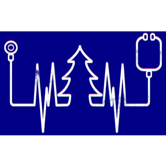 Christmas Tree Heartbeat Doctor Stethoscope Xmas Holidays Funny Gift Bumper Sticker