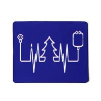 Christmas Tree Heartbeat Doctor Stethoscope Xmas Holidays Funny Gift Mousepad