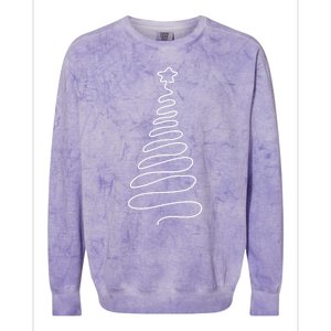 Christmas Tree Handmade Winter Line Art Family Holiday Colorblast Crewneck Sweatshirt