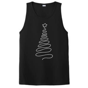 Christmas Tree Handmade Winter Line Art Family Holiday PosiCharge Competitor Tank